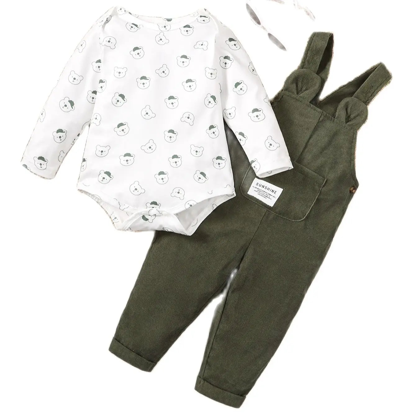 Conjunto Ursinho I Jardineira+Body