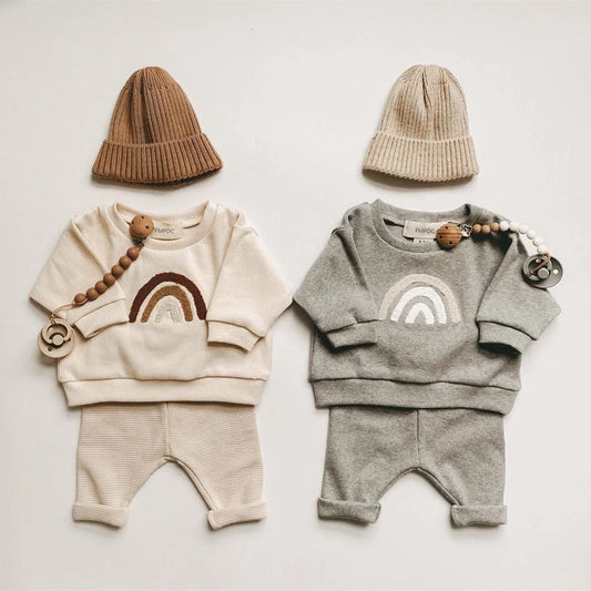 Conjunto Spring de 2 peças sweatshirt + calças